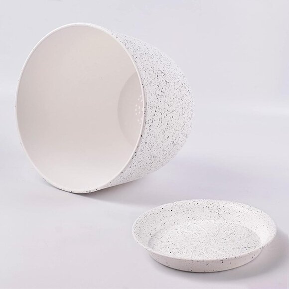 Set of 3 Plant Pots 12/10/9 inch, Flower Pots Outdoor Indoor, Plant pots - Picture 6 of 9